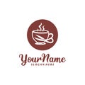 Barber Coffee Logo Design Template. Barber Coffee logo concept vector. Creative Icon Symbol