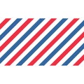 Barber colored liner background. Blue red vector pattern. stripe pattern