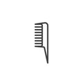 Barber comb line icon
