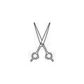 Barber, cut, scissors icon. Vector illustration, flat design