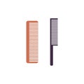 Barber or hairdresser tools the hair combs flat vector illustration isolated.