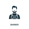 Barber icon. Monochrome simple Barber Shop icon for templates, web design and infographics