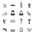 Barber icons Royalty Free Stock Photo