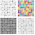 100 barber icons set vector variant Royalty Free Stock Photo