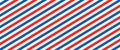 Barber liner colored background. Diagonal stripe blue red pattern - vector