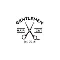 Barber logo design barbershop salon Royalty Free Stock Photo