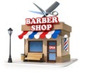 Barber mini shop 3d rendering