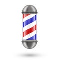 Barber Pole, isolated on a white background. Beauty and fashion. Royalty Free Stock Photo