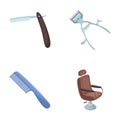 barber related icon set
