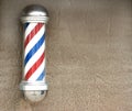 Barber's pole with space for text Royalty Free Stock Photo