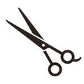 Barber scissors, hairdressing scissors, hairdresser sign, baber symbol Royalty Free Stock Photo