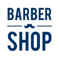 Barber Shop Typographic Hipster Badge/Label with mustache