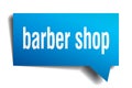 Barber shop blue 3d speech bubble