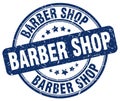 barber shop blue stamp