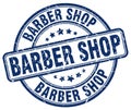 barber shop blue stamp