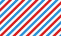 Barber shop concept pattern. Barbershop background. Vector red, white and blue diagonal lines seamless texture