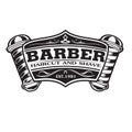 Barber Shop Hair Salon Hair Stylist Vintage  logo Luxury Pomade Retro Royal Vector Royalty Free Stock Photo