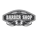 Barber Shop Hair Salon Hair Stylist Vintage  logo Luxury Pomade Retro Royal Vector Royalty Free Stock Photo