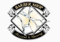 Barber shop logo with lettering