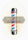 Barber shop logo with lettering