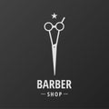 Barber Shop Logo Scissors Star