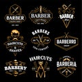 Barber Shop Vector Retro Emblems