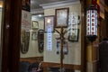 Barber, barber shop, sign, vintage, retro style, Istanbul, Turkey, Middle East, Cicek Pasaji, the Flower Passage Royalty Free Stock Photo