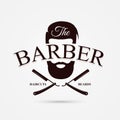 Barber shop symbol. Modern design. Vector