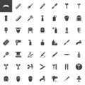 Barber shop vector icons set Royalty Free Stock Photo