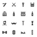 Barber shop vector icons set Royalty Free Stock Photo