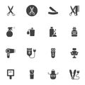 Barber shop vector icons set Royalty Free Stock Photo