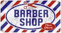 Barber Shop Vintage Tin Sign Royalty Free Stock Photo