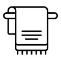 Barber towel icon outline vector. Shampoo care