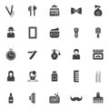 Barber vector icons set