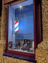 Barber's shop with traditional light