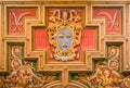 Barberini Popes Coat of Arms in the Church of the Saints Cosma e Damiano in Rome, Italy.