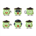 Barberry cartoon character are playing games with various cute emoticons