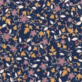 Barberry pattern. seamless floral texture with berries