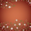 Barberry pattern. seamless floral texture with berries