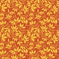Barberry seamless pattern. silhouette of berry or plants Royalty Free Stock Photo