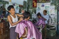 Barbers in Burma Royalty Free Stock Photo