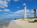 Barbers Point Lighthouse, along the western shore of Oahu, near Kapolei, Hawaii Royalty Free Stock Photo