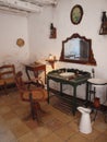 Barbers saloon, Grotta Mangiapane, Scurati, Sicily, Italy