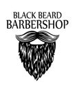 Barbershop.Black Beard silhouette vector logo