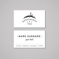 Barbershop business card design concept. Barbershop logo with scissors and hair strand. Hair salon vintage business card.