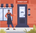 Barbershop business concept