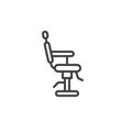 Barbershop chair line icon