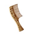 Barbershop hairdresser watercolor comb