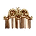 Barbershop hairdresser watercolor comb