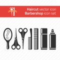 Barbershop icon set